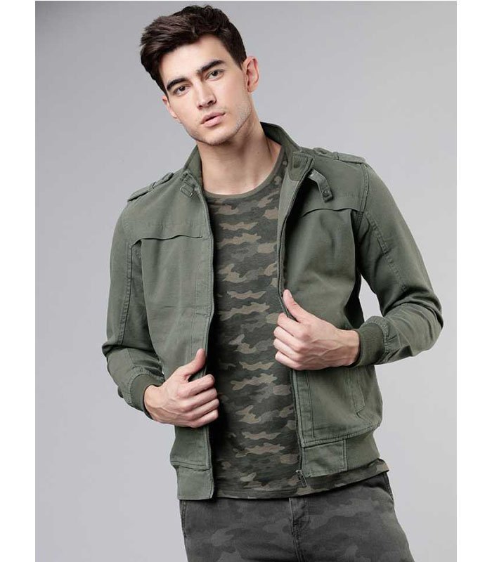 Highlander Full Sleeve Solid Men Casual Jacket
