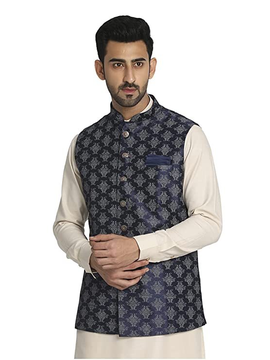 Men’s Art Silk Regular Nehru Jacket