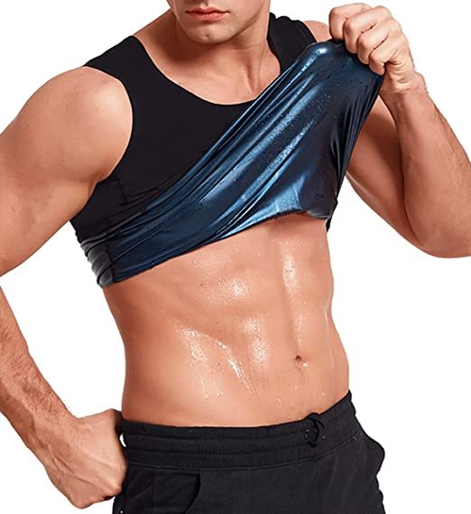 Sweat Sauna Vest for Men Heat Trapping Polymer Vest Sauna Suit Workout Tank Top Pullover Waist Trainer Shirt Body Shaper
