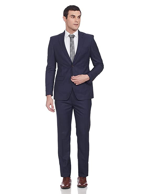 Raymond Men’s Poly Viscose Notch Lapel Suit (RMDX01827-V8_Purple_Small)
