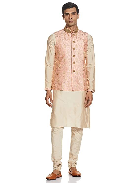 Manyavar Men’s Silk Blend Kurta