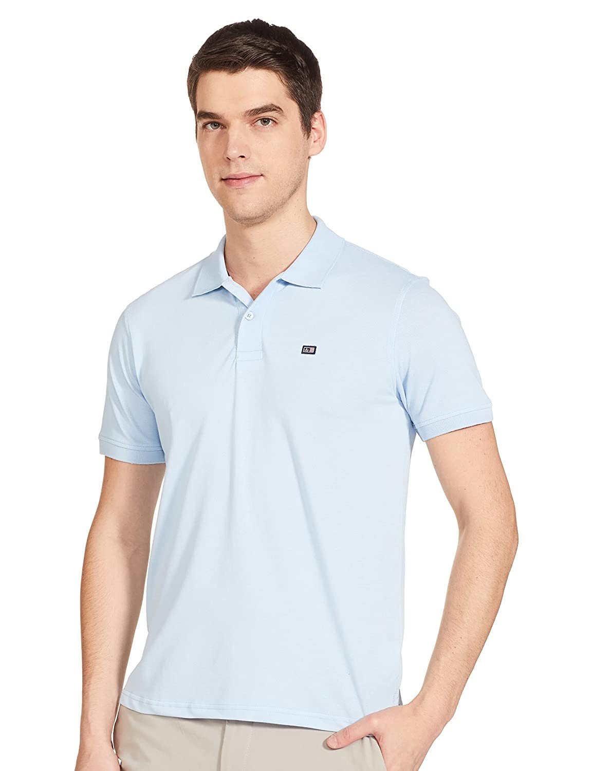 Arrow Sports Solid Half Sleeve Polo T-Shirt Light Blue