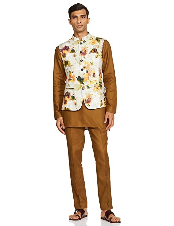 Ethnix Mens Regular Fit Bundi (RTUH00042-NA_Green_100