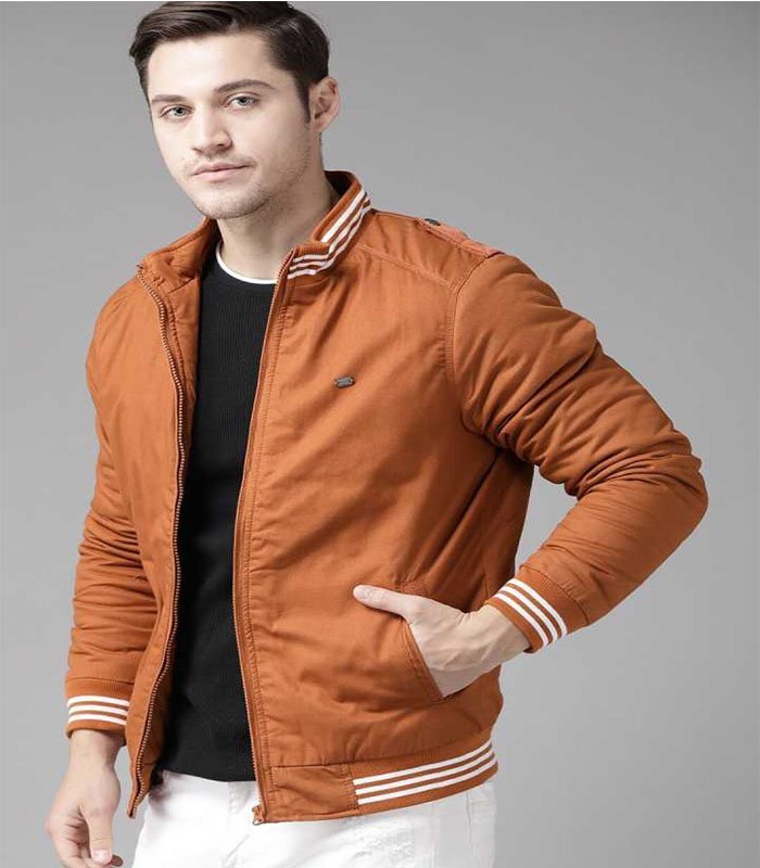 ROADSTER Full Sleeve Solid Men Varsity Jacket